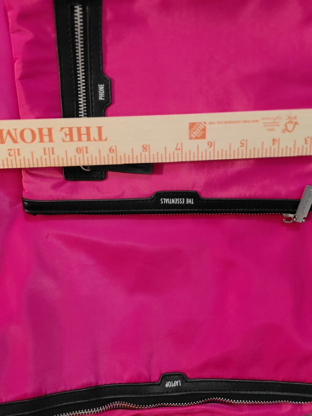 Steve Madden Hot Pink Black Nylon Bag Backpack W/Multiple Pockets Compartments